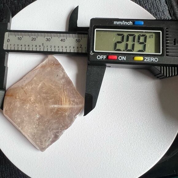 Golden Rutilated Quartz Crystal Freeform (#3) - Picture 10 of 14